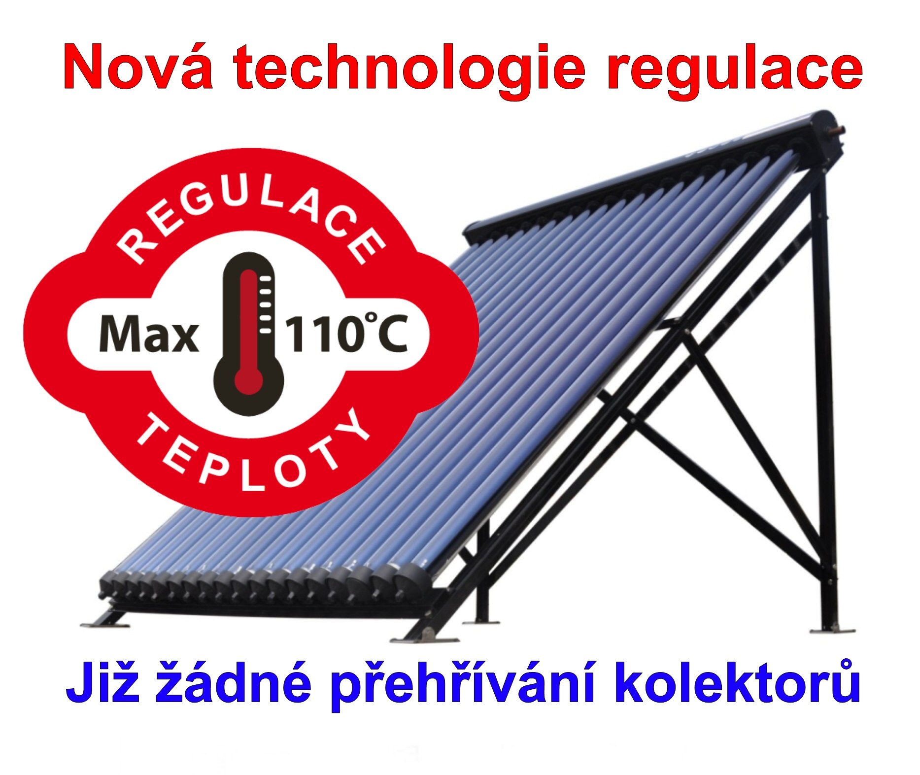 trubicový kolektor s regulací teploty